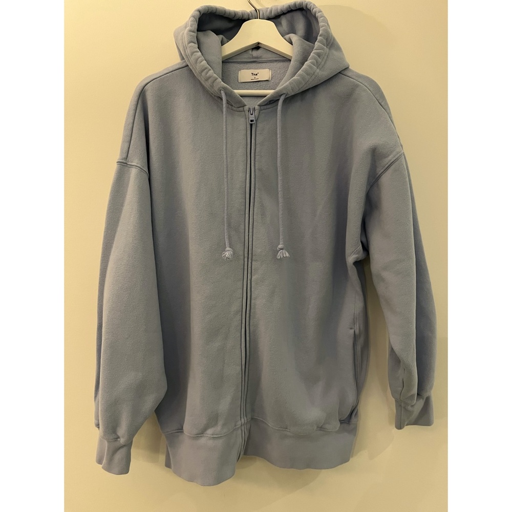 Aritzia Tna Cozy Fleece Boyfriend Zip-Up Hoodie